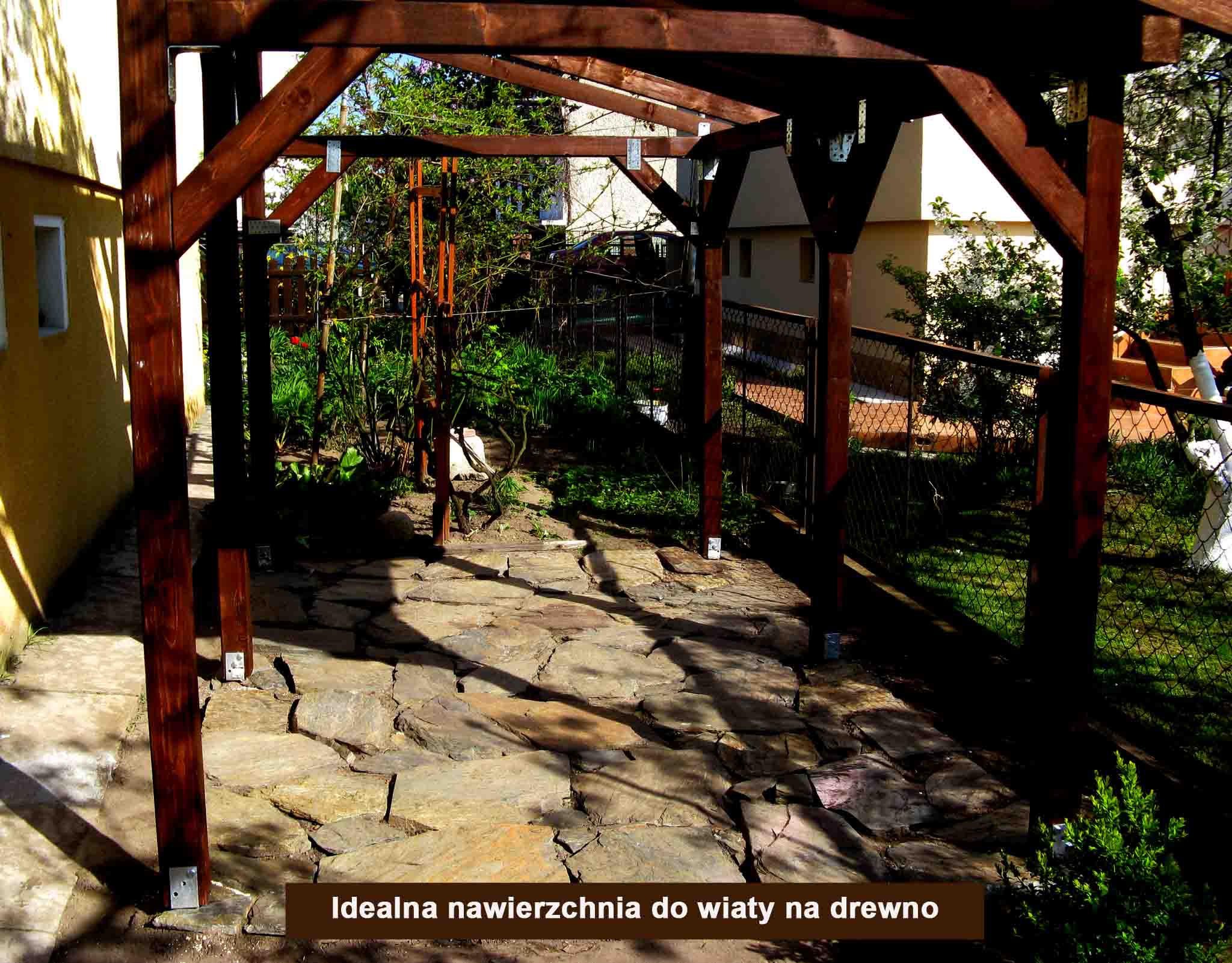 Wiata na drewno