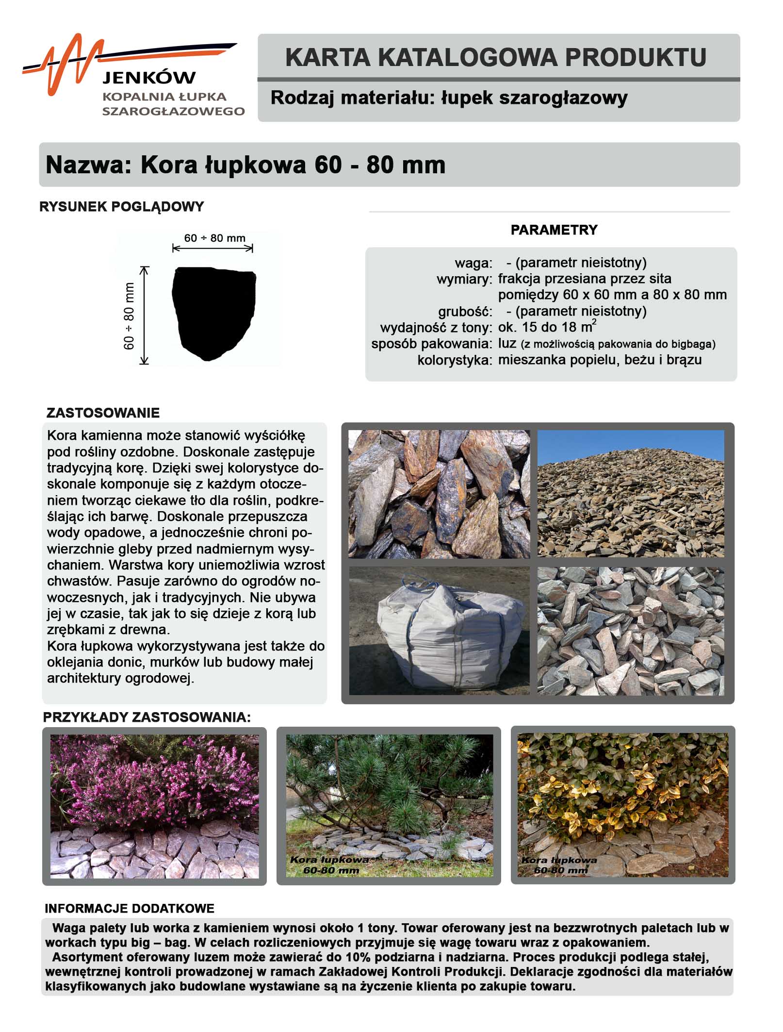 Kora łupkowa 60-80mm