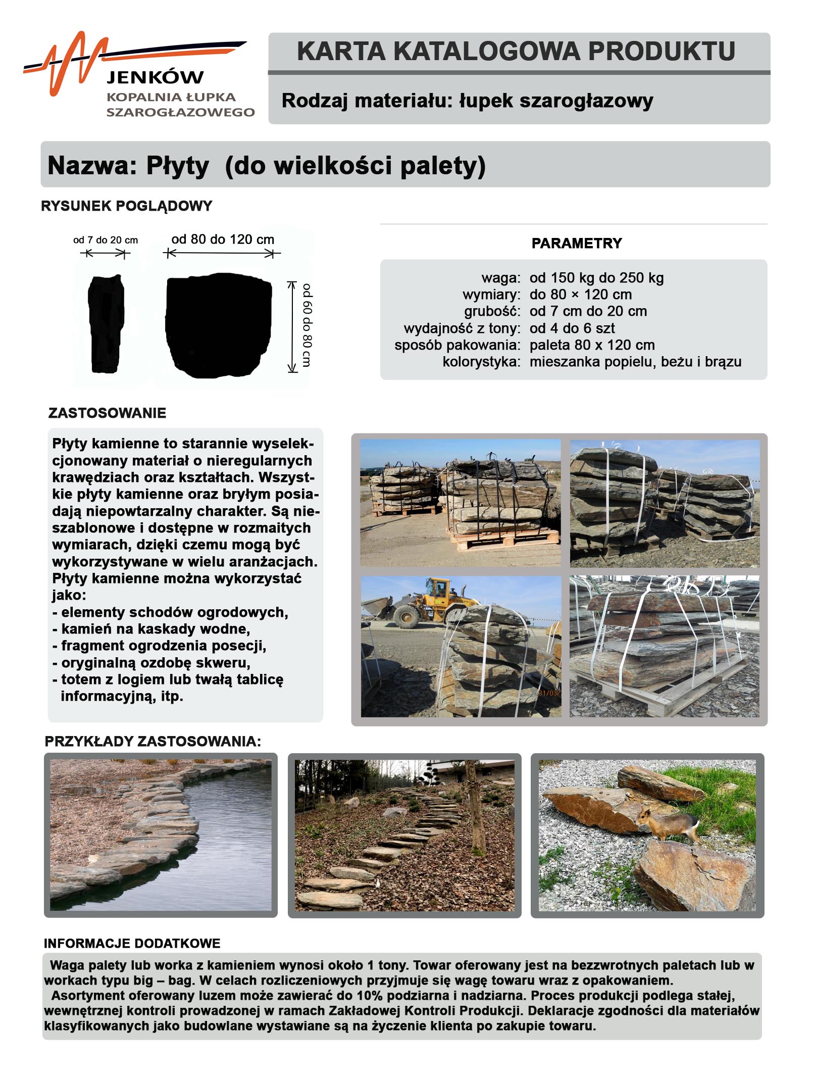 płyty do wielkości palety